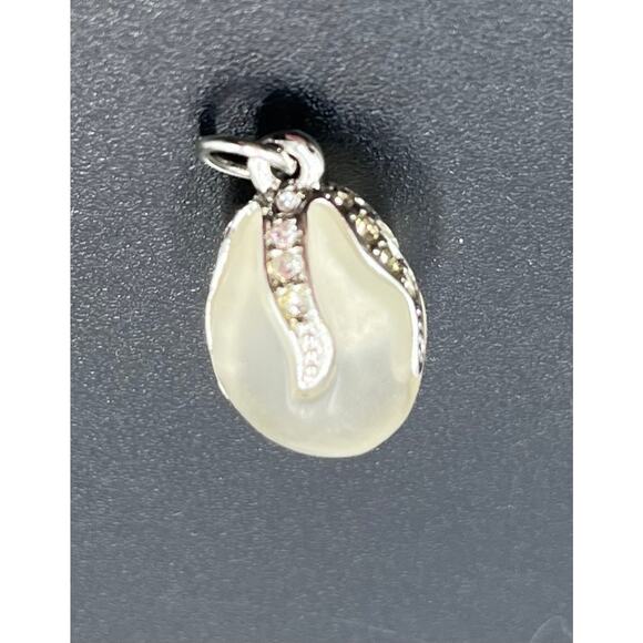 Joan Rivers Vintage Queen Romania Marie Clear Frosted Lucite Faberge Egg Charm - Picture 2 of 6